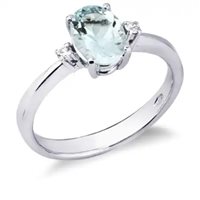 Anello Promesse Donna in Oro Acquamarina AFAQ5